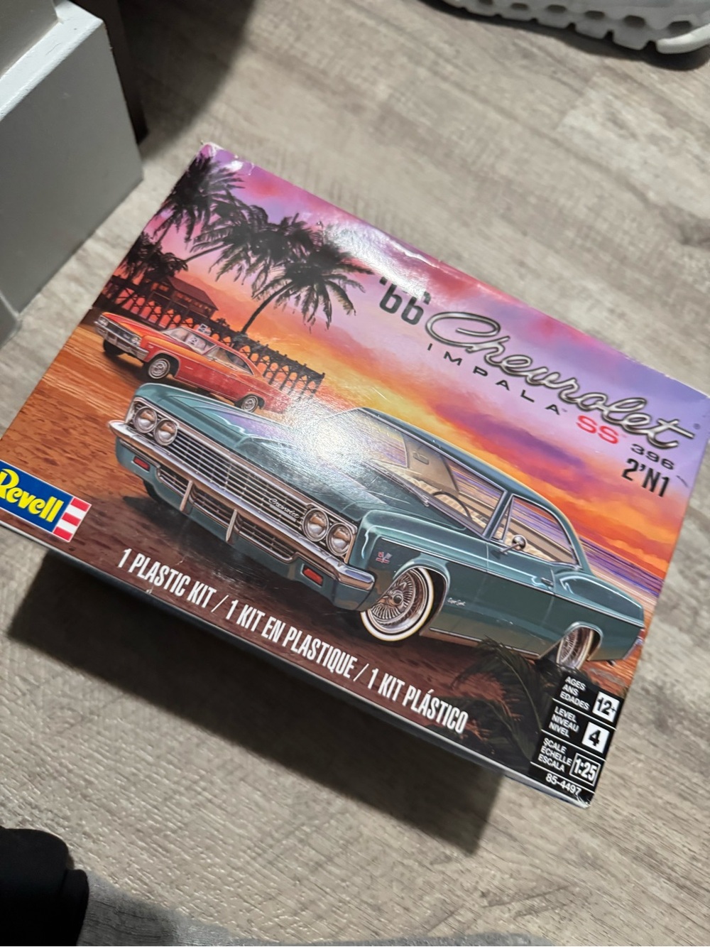 '66 Chevrolet Impala SS 396 Plastic Model Kit - Teal